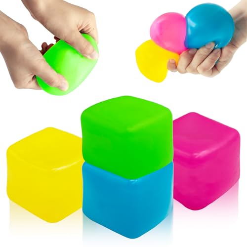 Cuackamily 4PCS Squishy Fidget Spielzeug, Squeeze Cube Quetsch Spielzeug Mitgebsel, Ice Cube Antistress Sensorisches Angst Stressabbau, Weihnachten Party Geschenke Geburtstag für Kinder Erwachsene Cuackamily 4PCS Squishy Fidget Spielzeug, Squeeze Cube Quetsch Spielzeug Mitgebsel, Ice Cube Antistress Sensorisches Angst Stressabbau, Weihnachten Party Geschenke Geburtstag für Kinder Erwachsene von Cuackamily