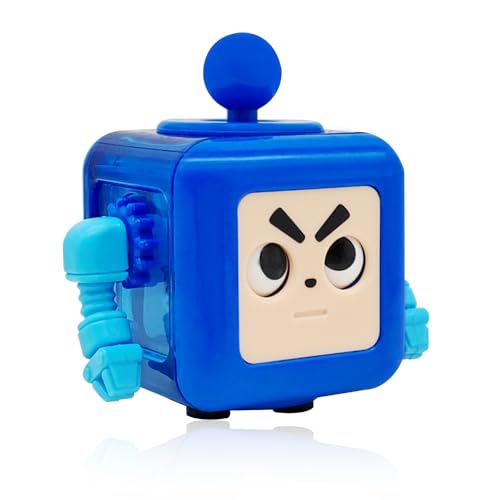 Cuackamily Fidget Toy Cube Spielzeug, Anti Stess Würfel Spielzeug, Fidget Würfel Spielzeug Stressaubbau bei Nervösität, Dekompression Spielzeug kleines Geschen für Kinder und Erwachsene (blau) von Cuackamily