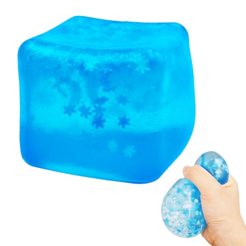 Cuackamily Stressball für Kinder Erwachsene, Großes Eiswürfel Fidget Toys Cube Stressbälle, Squeeze Bälle Sensory Toys Knetball, Antistressball Spielzeug Geburtstag Geschenke für Kinder Erwachsene von Cuackamily