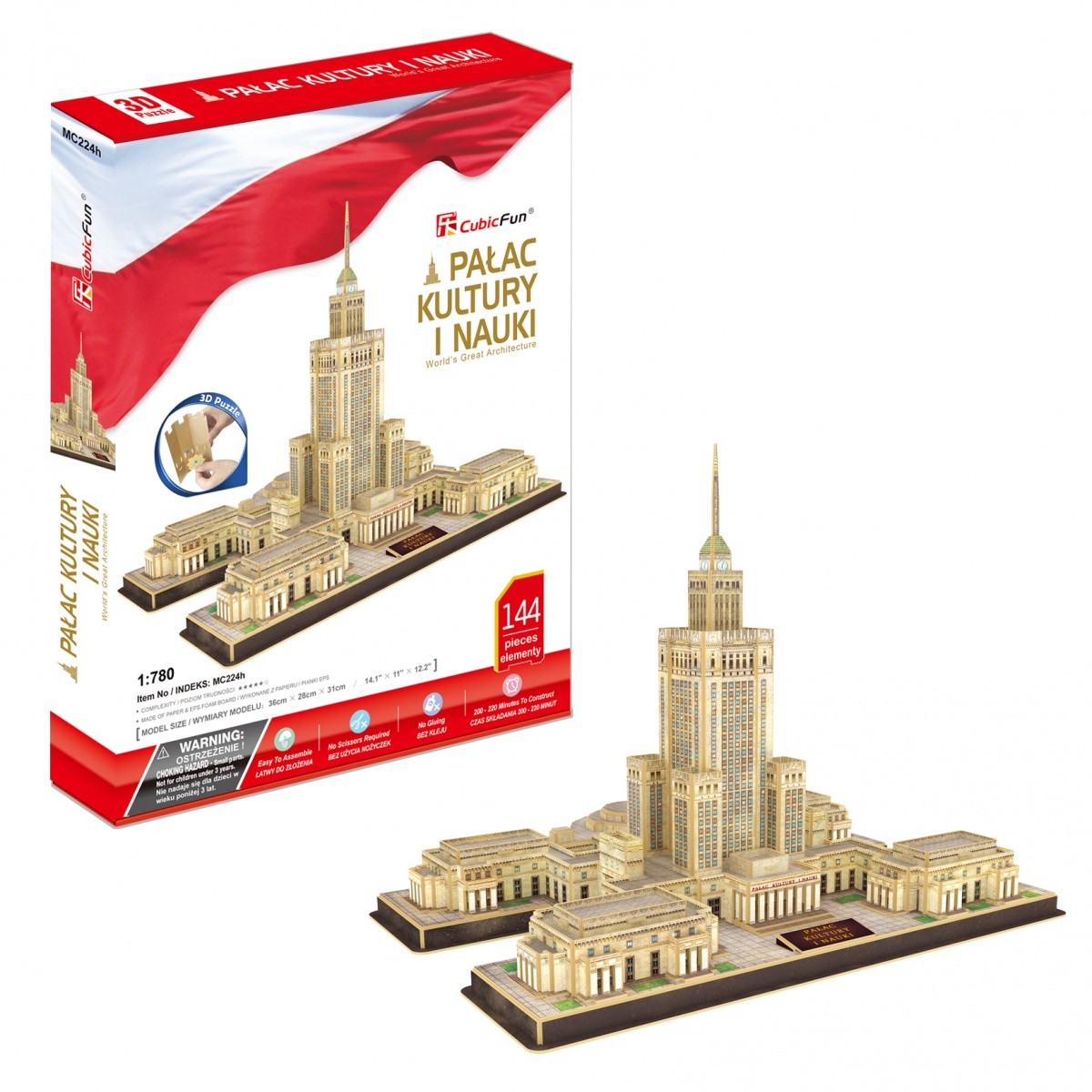 Cubic Fun 3D Puzzle - Kulturpalast 144 Teile Puzzle Cubic-Fun-MC224H von Cubic Fun