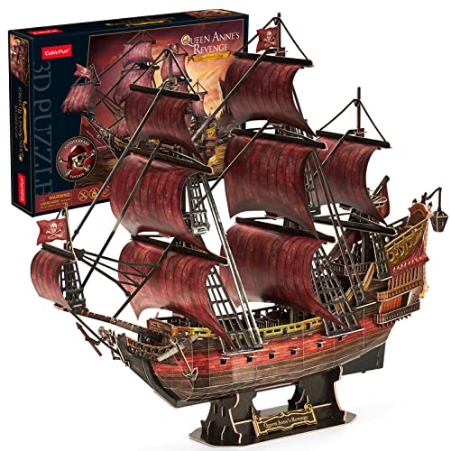 CubicFun 3D Puzzle Rot Black Pearl für Erwachsene Kinder Laser Queen-Anne's-Revenge mit 391 Teilen,Piratenschiff Modellbau-Set für Zimmerdekoration,Geburtstagsgeschenk für Frauen Männer CubicFun 3D Puzzle Rot Black Pearl für Erwachsene Kinder Laser Queen-Anne's-Revenge mit 391 Teilen,Piratenschiff Modellbau-Set für Zimmerdekoration,Geburtstagsgeschenk für Frauen Männer von CubicFun