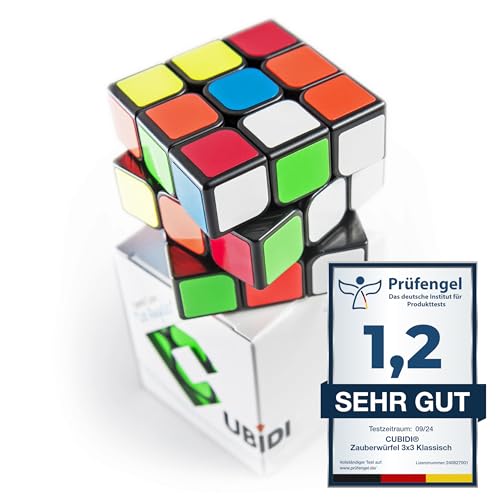 CUBIDI® Original Zauberwürfel 3x3 Klassisch - Typ Los Angeles. Speed Cube 3x3 mit optimierten Dreheigenschaften. Hochwertiger Magic Cube für Anfänger und Fortgeschrittene von CUBIDI