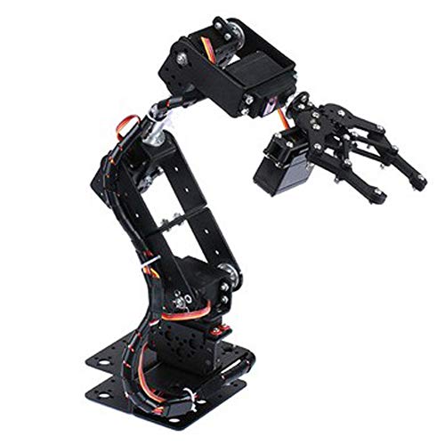 6DOF Roboter Mechanischer Arm, Aluminium Roboterarm Mechanische Roboter Klemmklauen Kits, DOF Manipulator Industrieroboter Teile von Cuifati