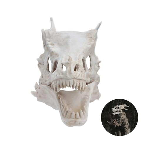 Cuifati Halloween-Maske, Simulations-Dinosaurier-Schädel-Maske, lebensechtes und gruseliges Design, einfach zu tragen, perfekt geeignet für Karneval, Weihnachten, Ostern usw. von Cuifati