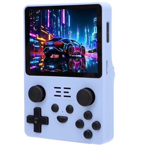 Cuifati Handheld-Spielekonsole, RK3326 CPU ARM Quad Core 1,5 GHz, Unterstützt Dutzende von Simulatoren, Unterstützung für PSP, über 10.000 Spiele, 16 G 128 G Dual-TF-Karte, (Blue) von Cuifati