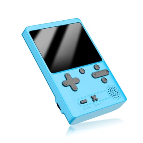 Retro-Handheld-Spielekonsole, Tragbare 3-Zoll-Farbbildschirm-Videospielkonsole mit 500 Klassischen FC-Spielen, 800-mAh-Akku, Gameboy-Unterstützung für TV-Anschluss und 2 Spieler (Blau) von Cuifati