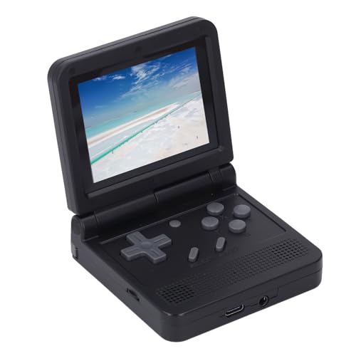 V90 Flip Handheld-Spielekonsole, 3-Zoll-IPS-Bildschirm, Tragbare Retro-Spielekonsolen mit Vorinstallierter TF-Karte, Clamshell-Spielekonsole, Unterstützt 15 Emulatoren, (16G) von Cuifati