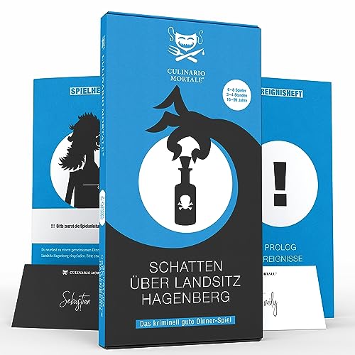 CULINARIO MORTALE® – Schatten über Landsitz Hagenberg - Krimidinner für Zuhause für 6 bis 8 Personen/unterhaltsames Krimi Dinner für Zuhause/Krimispiele für Erwachsene/Krimidinner Spiel von CULINARIO MORTALE