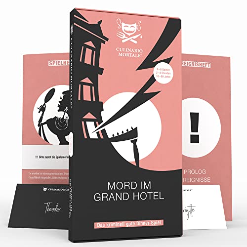 CULINARIO MORTALE® – Mord im Grand Hotel - Krimidinner für Zuhause für 6 bis 8 Personen/unterhaltsames Krimi Dinner für Zuhause/Krimispiele für Erwachsene von CULINARIO MORTALE