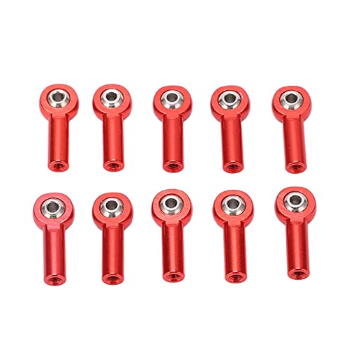 Culnflun 10PCS M3 26mm Aluminium Link Rod End Kugelgelenk Robuste Lange Lebensdauer Universal Fernbedienung Auto (Red) von Culnflun