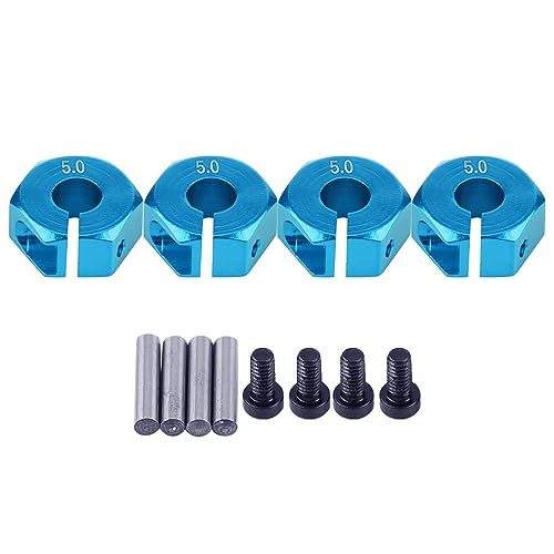 Culnflun 12 mm Universal-Rad-Sechskant-Naben-Adapter sorgt effizient für reibungslose Fahrt für RC-Autos im Maßstab 1:10, Off-Road-Rennen (5.0MM Blue) von Culnflun