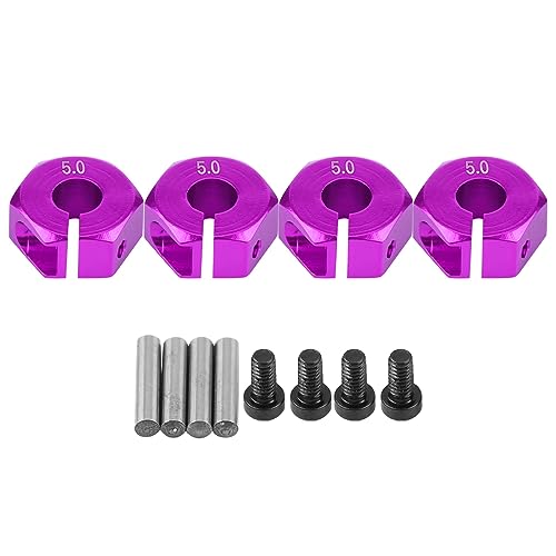 Culnflun 12 mm Universal-Rad-Sechskant-Naben-Adapter sorgt effizient für reibungslose Fahrt für RC-Autos im Maßstab 1:10, Off-Road-Rennen (5.0MM Purple) von Culnflun