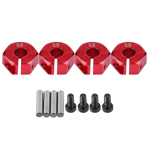 Culnflun 12 mm Universal-Rad-Sechskant-Naben-Adapter sorgt effizient für reibungslose Fahrt für RC-Autos im Maßstab 1:10, Off-Road-Rennen (5.0MM red) von Culnflun