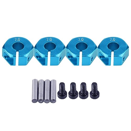 Culnflun 12 mm Universal-Rad-Sechskant-Naben-Adapter sorgt effizient für reibungslose Fahrt für RC-Autos im Maßstab 1:10, Off-Road-Rennen (7.0MM Blue) von Culnflun