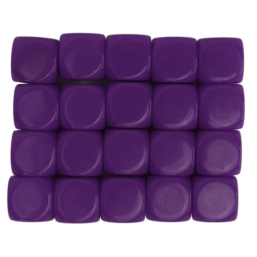 Culnflun 20pcs Würfel Round Corner Blank Plastik 16mm Unterrichtsspielzeug Würfel für Brettspielparty (Purple) von Culnflun