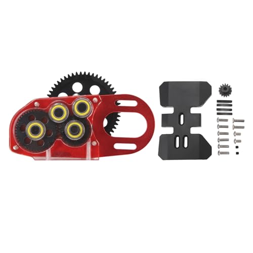 Culnflun 2LOW GEIBEMOTOR Motor Getriebe Dual Speed ​​Getriebe Leichte RC -Autogetriebe SCX10 III Capra 1/10 (Red) von Culnflun