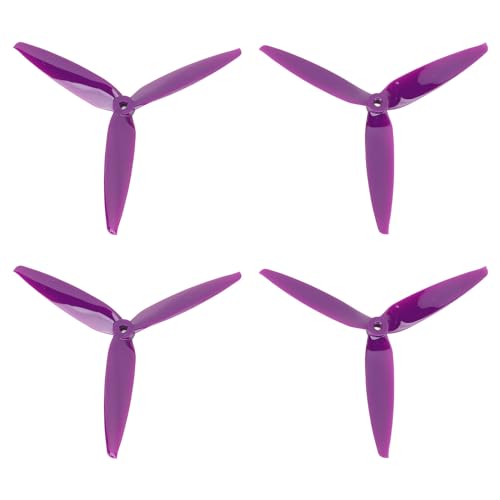 Culnflun 3-Blatt-Propeller, Tri-Blatt-Polycarbonat, Effizienter Flug, RC-Drohnenpropeller 7 Zoll 8 Zoll FPV (Lila) von Culnflun