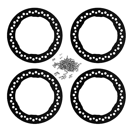 Culnflun 4pcs 1,9 -Zoll -Rad -Außenbeadlock -Ringe Aluminiumlegierung Ersatzrad Schlossringe RC -Auto Axial SCX10 90046 1/10 RC -Autozubehör (Black) von Culnflun