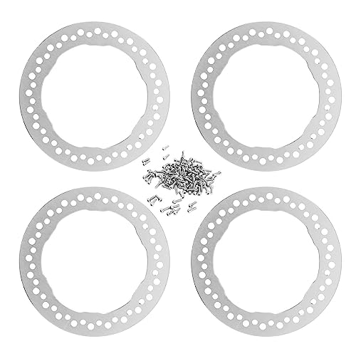 Culnflun 4pcs 1,9 -Zoll -Rad -Außenbeadlock -Ringe Aluminiumlegierung Ersatzrad Schlossringe RC -Auto Axial SCX10 90046 1/10 RC -Autozubehör (Silver) von Culnflun