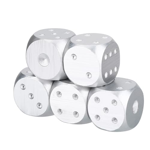 Culnflun Aluminium -Legierung Poker Würfel Set mit Speicherbox Deluxe Farben erhöhen Tischspiele Spaß (Rectangular) von Culnflun