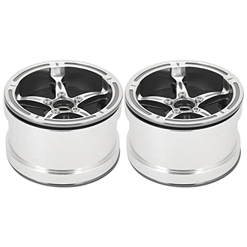 Culnflun Aluminum Alloy Beadlock Wheel Rims Wear Resistant for Axial SCX10 RR10 4 RC Crawler Car (Ti Color) von Culnflun