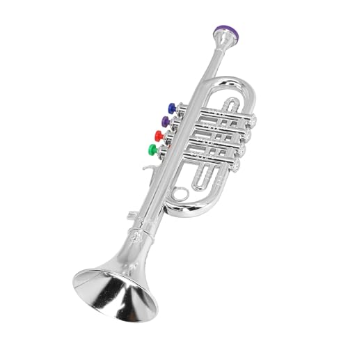 Culnflun Culnflun Saxophon-Spielzeug, Kinder-Saxophon-Spielzeug, 3-Ton-Musikinstrument, Rollenspiel, Mehrfarbiges Saxophon, für Kleinkinder (Silber) von Culnflun