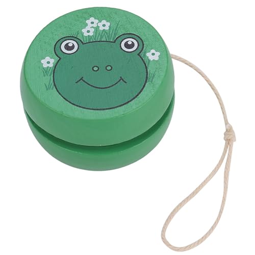 Culnflun Holz Yoyo Ball Spielzeug Cartoon Muster Früherziehung Niedliches Kind Kind (Frog) von Culnflun