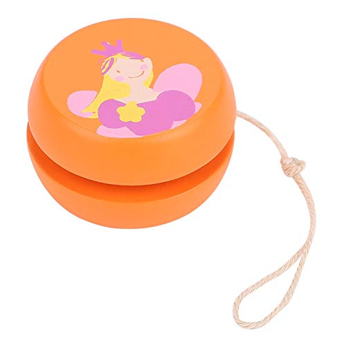 Culnflun Holz Yoyo Ball Spielzeug Cartoon Muster Früherziehung Niedliches Kind Kind (orange Princess) von Culnflun