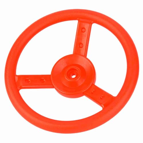 Culnflun Kunststoff-Lenkrad für Kinder, Spielzeug, Haltbarkeit, Spielplatz-Schaukel-Set, Zubehör, Durchmesser 26,5 cm, ideal für Spielplatz-Schaukel-Set (Red) von Culnflun