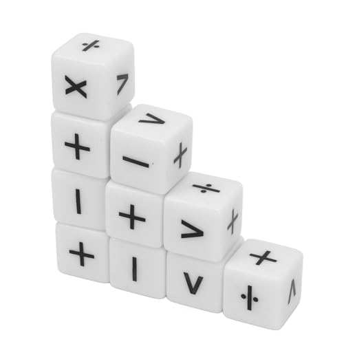 Culnflun Mathematical Dice, Set Bildungslernwerkzeug für das Unterricht im Klassenzimmer 20pcs Weiß von Culnflun