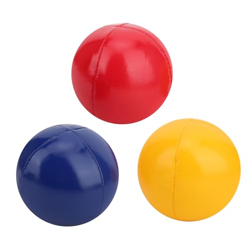 Culnflun PU Leder Jonglier Ball, Jonglier Ball mit Netzbeutel Hand Spielzeug für Indoor -Freizeit -Sportball -Bildung, Kinder Bildungsrequisiten von Culnflun