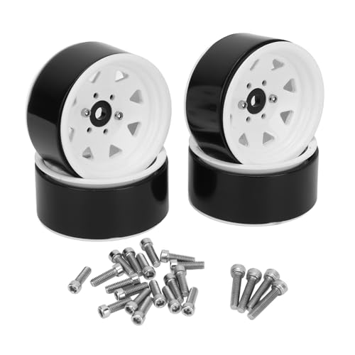 Culnflun RC Felgen 1,9in Universal Fit Starke Stützrad Rand für axiale SCX10 SCX10 II SCX10 III Redcat Gen8 (White) von Culnflun