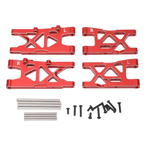 Culnflun RC Front Hinterradhalter Arme Set Haltbarkeit Aluminiumlegierung Hochfestes reibungsloses Betrieb für Arrma Mojave 4x4 1/8 RC Auto (Red) von Culnflun