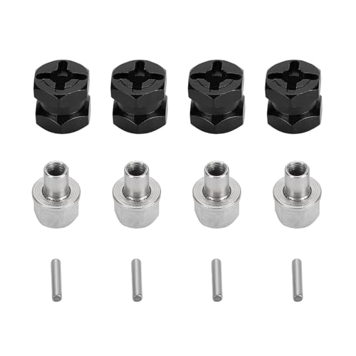 Culnflun RC Hex Hub Erweiterungsadapter Axial HSP Redcat HPI 1/10 RC -Auto Stabilität Enhancer Leichte Legierung 4pcs (Schwarz) von Culnflun