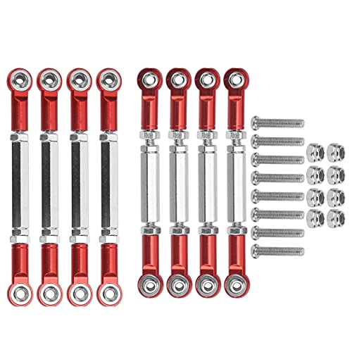 Culnflun RC-Lenkservo-Zugstange, Metallverbindungsarm, Spurstangenköpfe, Anschluss, leicht, für WPL MN Feiyu ferngesteuertes Autozubehör (Red) von Culnflun