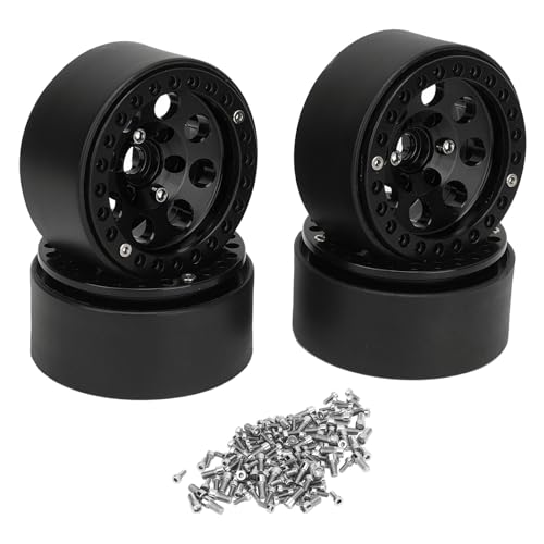 Culnflun RC Wheel Rim Aluminium Legierung Stabiler RC -Autorad -Hub für axiale scx10 II III (Black) von Culnflun