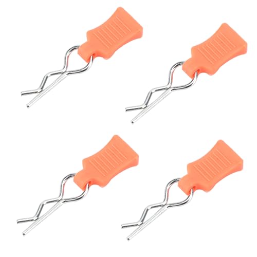 Culnflun RC-Zubehör, Karosserie-Clip-Pin-Befestigungshalterungsset, widerstandsfähige Aluminiumlegierung und Stahlmaterial für RC-Car 1/8 1/10 1/12 (Orange) von Culnflun