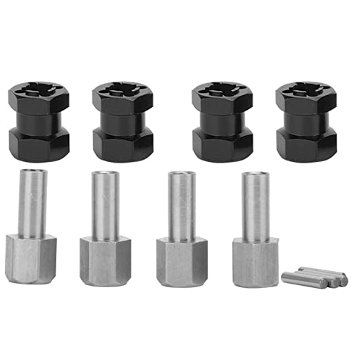 Culnflun RC-Zubehör, Verlängerungsrad-Sechskant-Nabentreiber-Adapter, verlängerte Kletterschienensimulation 1,9 Zoll, für D90 AX10 CC01 SCX10 F350 (Black) von Culnflun