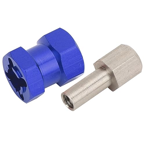 Culnflun RC-Zubehör, Verlängerungsrad-Sechskant-Nabentreiber-Adapter, verlängerte Kletterschienensimulation 1,9 Zoll, für D90 AX10 CC01 SCX10 F350 (Blue) von Culnflun