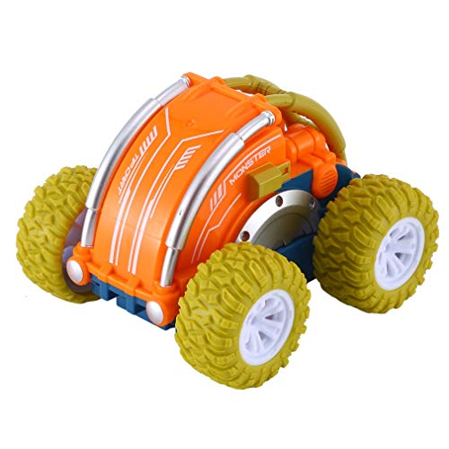 Ferngesteuerte Autos, Stunt-Auto für Kinder, Jungen, doppelseitiger Drift, Hochgeschwindigkeits-Offroad-Stunt-Truck, 360° drehbar, 4WD RC-Autos, ferngesteuertes Fahrzeug, Weihnachtsspielzeuga (orange) von Cunsieun