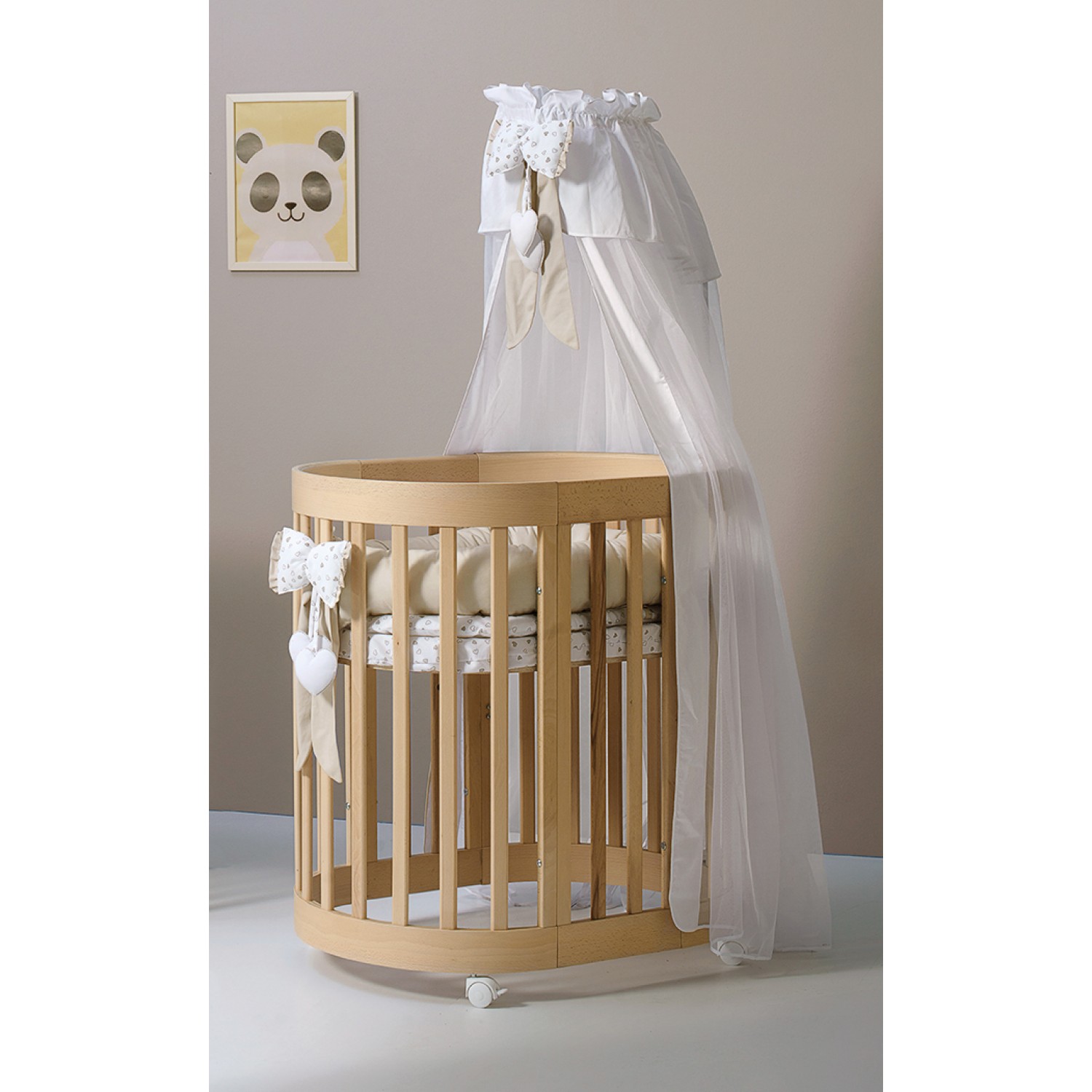 Culla Evolutiva in Lettino Co-Sleep Montessori Cuoricini Leonardo Naturale completa di Materassi e Piumoni Culla Evolutiva in Lettino Co-Sleep Montessori Cuoricini Leonardo Naturale completa di Materassi e Piumoni von Cuoricini