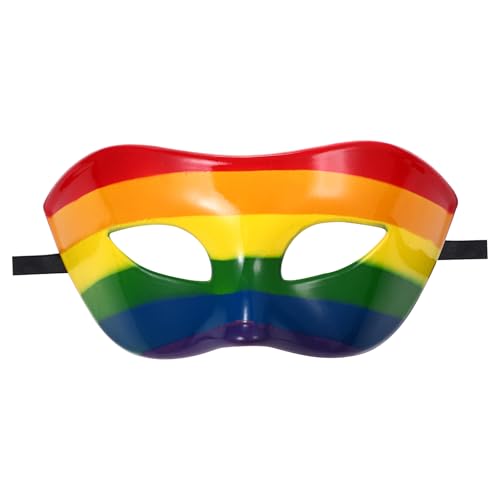 Cupimatch Masken Kostüm Herrenmaskerade Maske: Ostern Karneval Regenbogen-Maskenballmaske für Paare Halbgesichts Ballmaske Festival Feiertag Party für Männer von Cupimatch