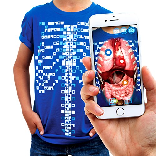 Curiscope Virtuali-Tee, Educational Augmented Reality T-Shirt, Children: L, Blue von Curiscope