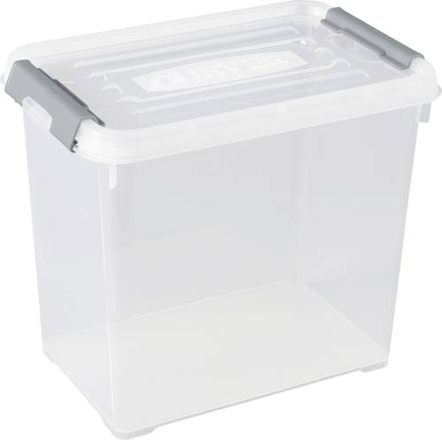 Curver 243859 Aufbewahrungsbox HANDY stapelbar (L x B x H) 294 x 194 x 254mm Transparent, Silber 1St von Curver