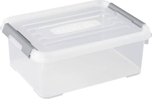 Curver 243946 Aufbewahrungsbox HANDY stapelbar (L x B x H) 400 x 290 x 150mm Transparent, Silber 1St von Curver