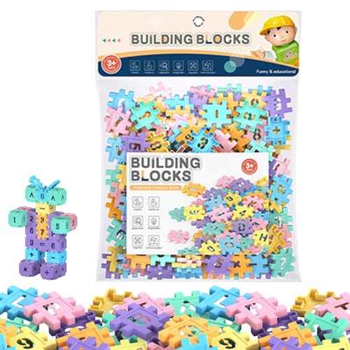 Cushangty Bausteine ​​für Kinder,Puzzle-Bausteine ​​ - 100 Stück Verbindungsblöcke Bausteinspielzeug - Lernpuzzles Spielzeug PVC-Rätsel für den Heimkindergarten von Cushangty