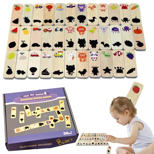 Cushangty Block Matching Game, Farbsortierspielzeug, Interaktiver Bildungsschatten -Schatten -Match -Lernspielzeug, Hirnteaser -Puzzlespiel, Formpaarungsblock für, Mädchen, Kinder zu Hause von Cushangty