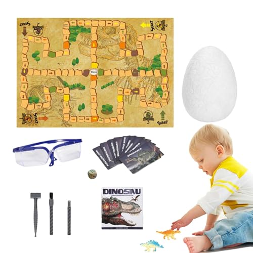 Cushangty Dino-Eier-Ausgrabungsset,Dino-Ausgrabungsset, Interaktives Dinosaurier-Fossilien-Eier, kreatives Design, Interaktives Lernspielzeug zum Ausgraben von Dinosaurier-Eiern. Entdecken Sie das Kit von Cushangty