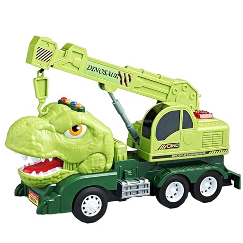 Cushangty Dinosaurier-LKW-Spielzeug,Dinosaurier-LKW-Transporter, Truck Toys Dinosaurierauto, Dino Toys Lernspielzeug, Dinosaurier-Transportwagen, rückziehbares Auto, Dinosaurier-Technikfahrzeug für von Cushangty