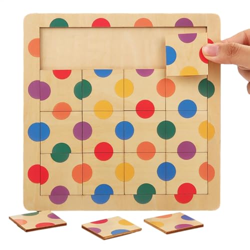 Cushangty Formpuzzle für Kleinkinder, Farbpuzzlebrett | Holzform-passendes sensorisches Puzzlebrett | Denksport-Spiel, pädagogisches Erkennungs- und Sortier-Puzzlespielzeug für Kinder und Kleinkinder von Cushangty